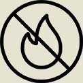 The fire warning symbol represents the meaning of burnout prevention which is a safety feature on water dispensers